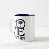 Tasse 2 Couleurs LOVE Spartenburg SC (Devant gauche)