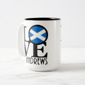 Tasse 2 Couleurs LOVE St Andrews Écosse 15oz (Devant gauche)