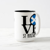 Tasse 2 Couleurs LOVE St Andrews Écosse 15oz (Devant droit)