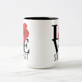 Tasse 2 Couleurs LOVE Stuart Red Hibiscus 15oz (Centre)
