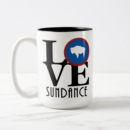 Tasse 2 Couleurs LOVE Sundance Wyoming 15oz (Gauche)
