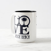Tasse 2 Couleurs LOVE Surfside Beach SC 15oz (Devant gauche)