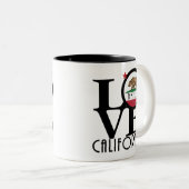 Tasse 2 Couleurs LOVE Temecula California 11oz (Devant droit)