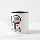 Tasse 2 Couleurs LOVE Temecula California 11oz (Devant gauche)