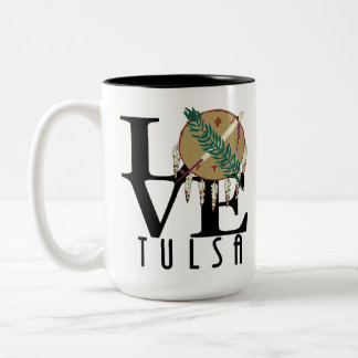 Tasse 2 Couleurs LOVE Tulsa Oklahoma15oz