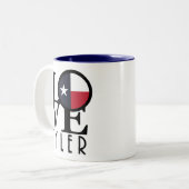 Tasse 2 Couleurs LOVE Tyler Texas 11oz (Devant gauche)