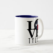 Tasse 2 Couleurs LOVE Tyler Texas 11oz (Devant droit)