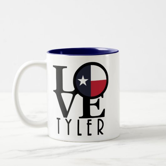 Tasse 2 Couleurs LOVE Tyler Texas 11oz (Gauche)