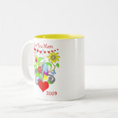 Tasse 2 Couleurs Love U Maman (Devant gauche)