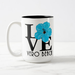 Tasse 2 Couleurs LOVE Vero Beach Hibiscus bleu 15oz