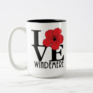 Tasse 2 Couleurs LOVE Windemere Hibiscus Rouge 15oz