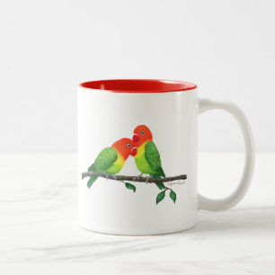 Tasse 2 Couleurs Lovebirds Inspirational Mug, 11 oz