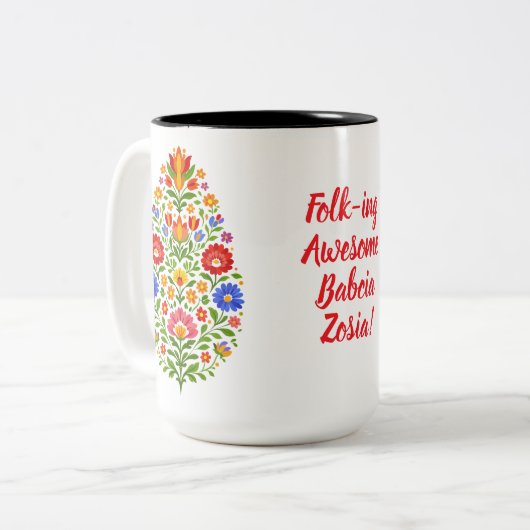 Tasse 2 Couleurs Lowicz Bloom Crest (Devant gauche)