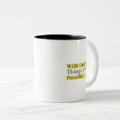 Tasse 2 Couleurs Luc 1:37 (Devant droit)
