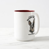 Tasse 2 Couleurs Lucky Australian Cattle Dog (Devant droit)