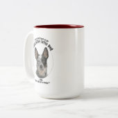 Tasse 2 Couleurs Lucky Australian Cattle Dog (Devant gauche)