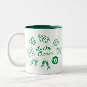 Tasse 2 Couleurs Lucky Charm Jour de la Saint Patrick Lucky Clover