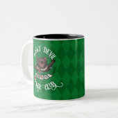 Tasse 2 Couleurs Lucky Devil Poker Club Funny Tasmanian Devil Art (Devant gauche)