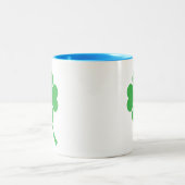 Tasse 2 Couleurs Lucky Four Leaf Shamrock Design-87906 (Centre)