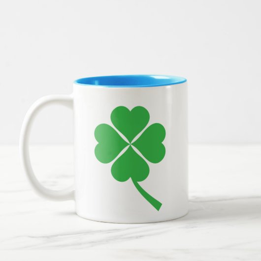 Tasse 2 Couleurs Lucky Four Leaf Shamrock Design-87906 (Gauche)