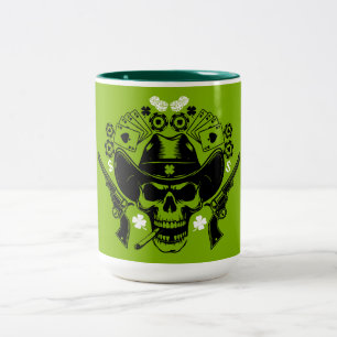 Tasse 2 Couleurs Lucky Poker Skull