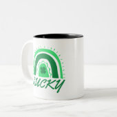 Tasse 2 Couleurs Lucky Shamrock Rainbow (Devant gauche)