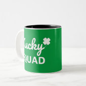 Tasse 2 Couleurs Lucky Squad St. Patrick's Day (Devant gauche)