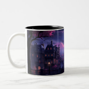 Tasse 2 Couleurs Lumière Lune Sur Une Ville