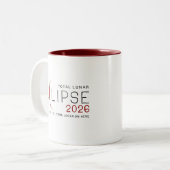 Tasse 2 Couleurs Lunar Eclipse 2026 Custom Location Commemorative (Devant gauche)