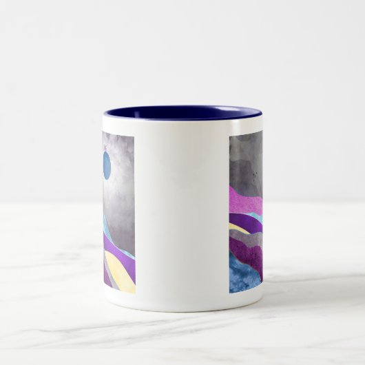 Tasse 2 Couleurs Lune bleue (Centre)