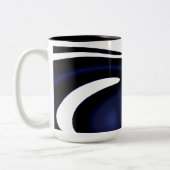 Tasse 2 Couleurs Lune bleue : Bleu Abstrait, Blanc & Noir (Gauche)