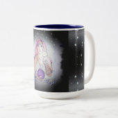 Tasse 2 Couleurs Lune dans une sorcière en bouteille Wiccan Pagan (Devant droit)