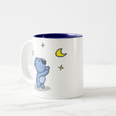 Tasse 2 Couleurs Lune de koala - bleu (Devant gauche)