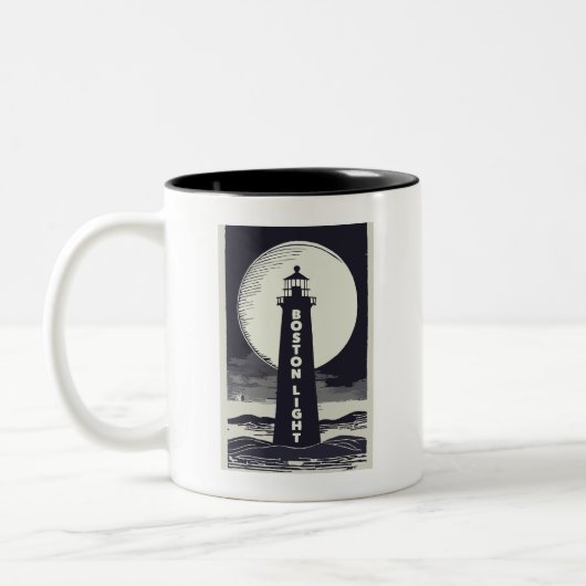 Tasse 2 Couleurs Lune phare de Boston (Gauche)