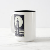 Tasse 2 Couleurs Lune phare de Michigan Island (Devant gauche)