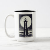 Tasse 2 Couleurs Lune phare de Michigan Island (Gauche)