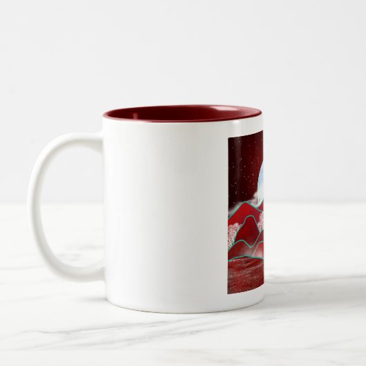 Tasse 2 Couleurs Lune rouge (Gauche)