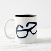 Tasse 2 Couleurs Lunettes de nerd cool (Gauche)
