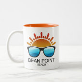 Tasse 2 Couleurs Lunettes de soleil Bean Point Beach Floride (Gauche)