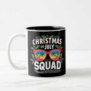 Tasse 2 Couleurs Lunettes de soleil de l'équipe de Noël en juillet