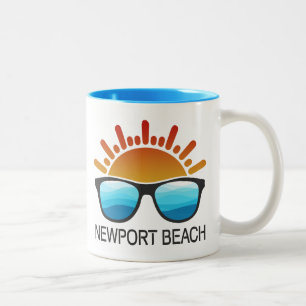 Tasse 2 Couleurs Lunettes de soleil de Newport Beach Californie