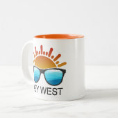 Tasse 2 Couleurs Lunettes de soleil Key West Florida (Devant gauche)