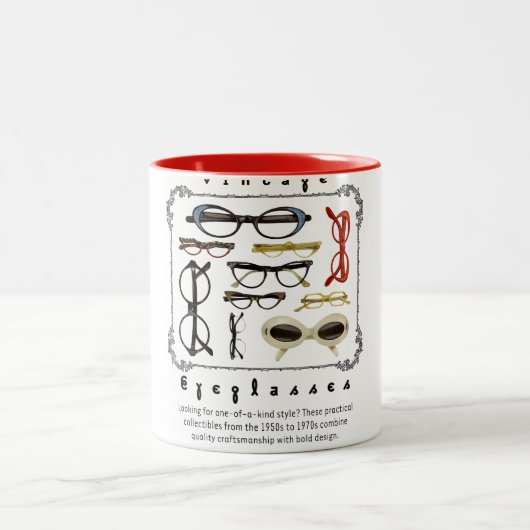 Tasse 2 Couleurs Lunettes de vue vintages 01 (Centre)