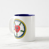 Tasse 2 Couleurs Luther Rose au relief (Devant gauche)