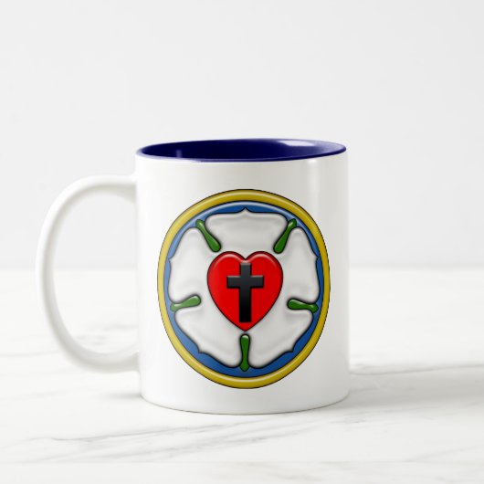Tasse 2 Couleurs Luther Rose au relief (Gauche)