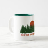 Tasse 2 Couleurs Lutter Pour Nos Terres Publiques (Devant gauche)