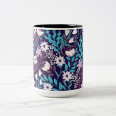 Tasse 2 Couleurs Luxe Turquoise & Floral Bourgogne (Centre)