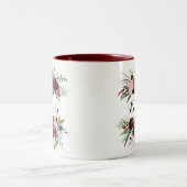 Tasse 2 Couleurs Luxe Whimsical Boho Floral Mme Mariée nouvellement (Centre)