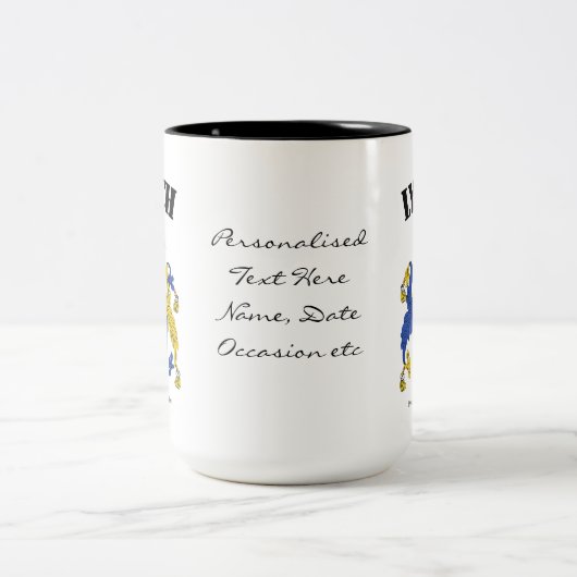 Tasse 2 Couleurs Lynch Family Crest, Traduction & Signification (Centre)