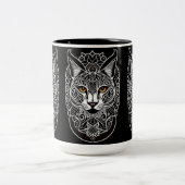Tasse 2 Couleurs Lynx de conception tribale (Centre)